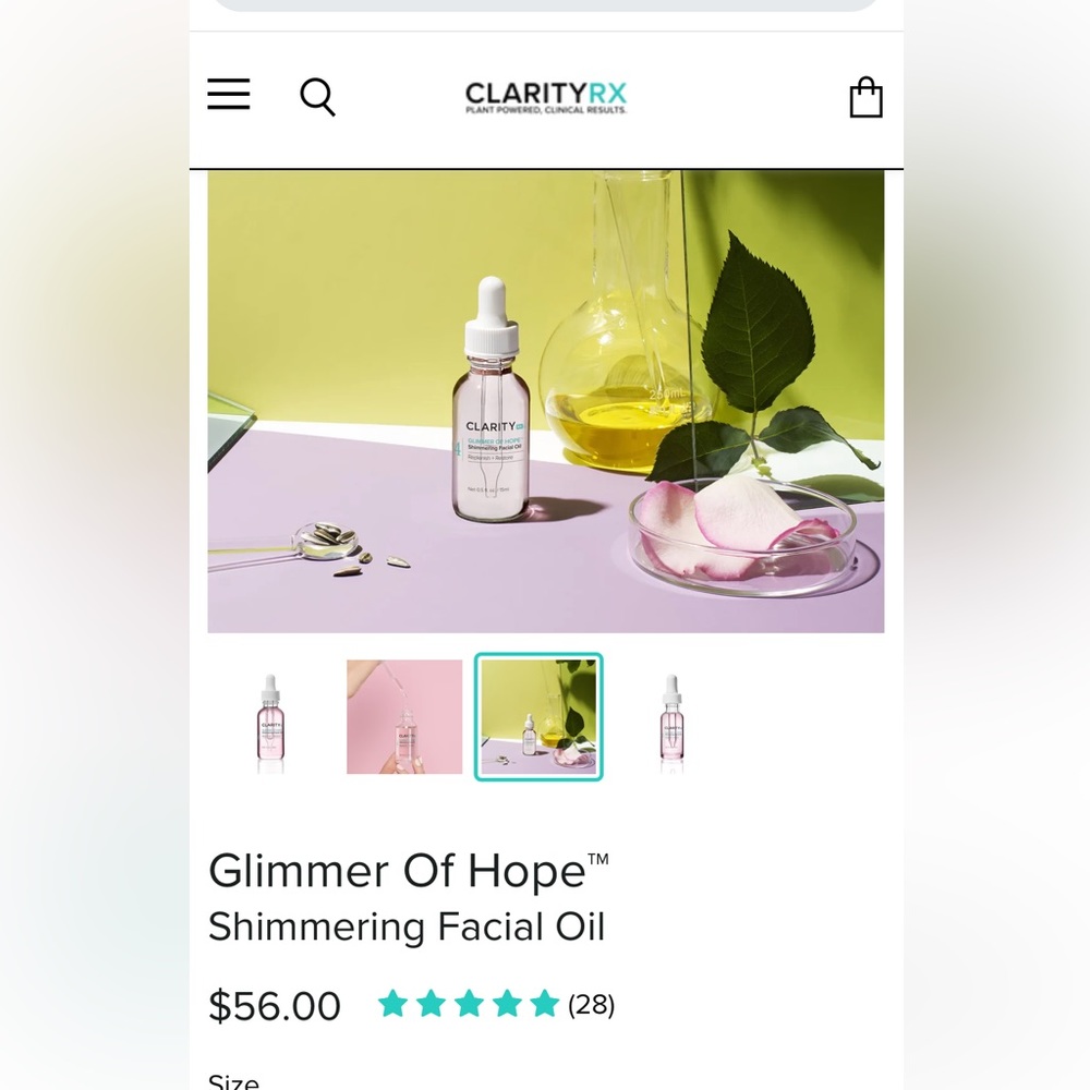 Clarity RX Glimmer of Hope Simmering Facial Oil